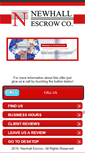 Mobile Screenshot of newhallescrow.com